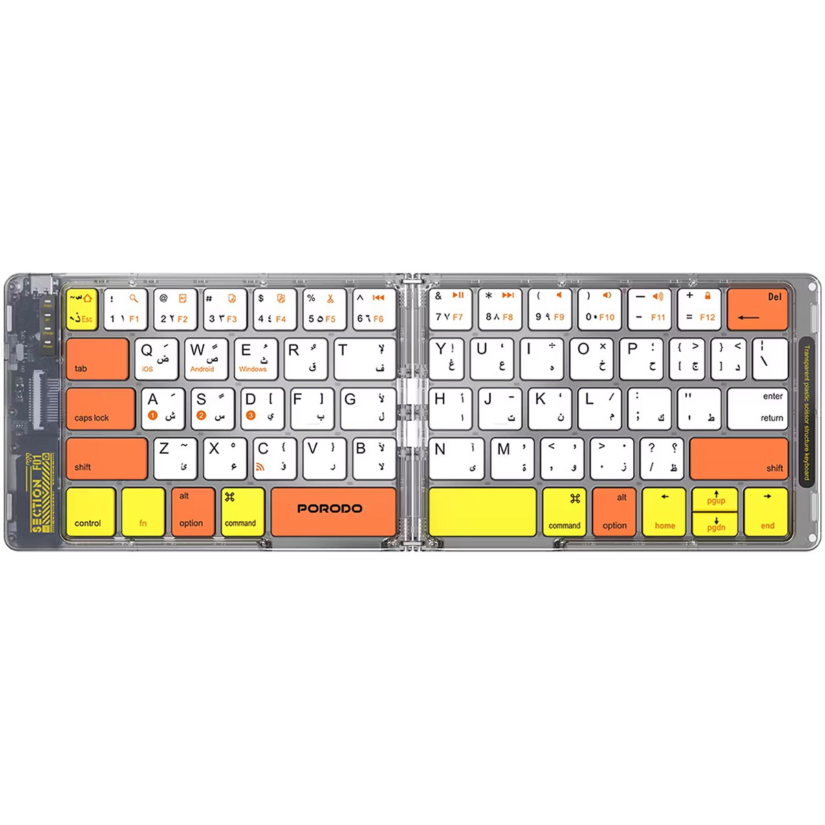 Porodo Transparent Wireless Keyboard