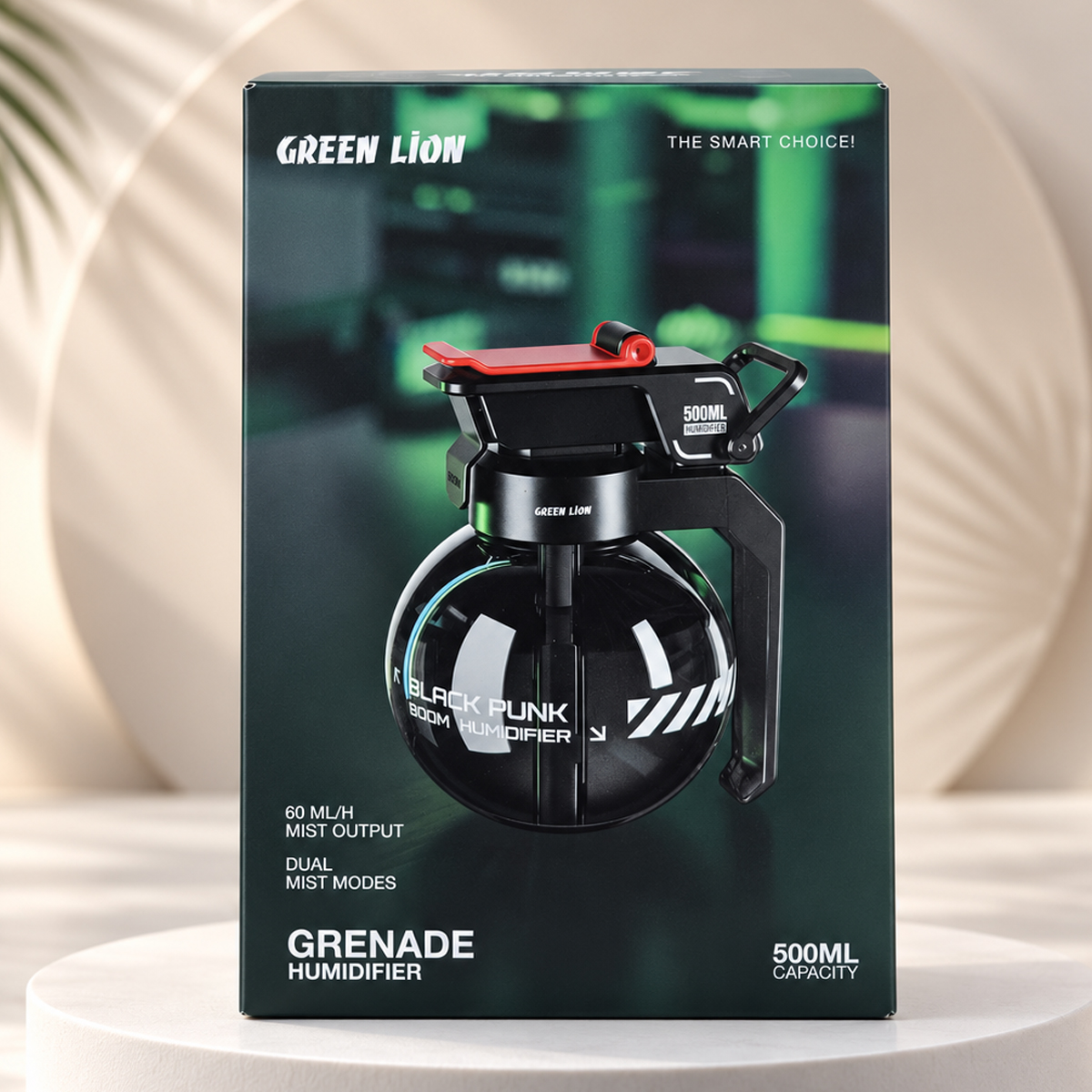 Green Lion Black Punk Grenade Design Humidifier 500ml