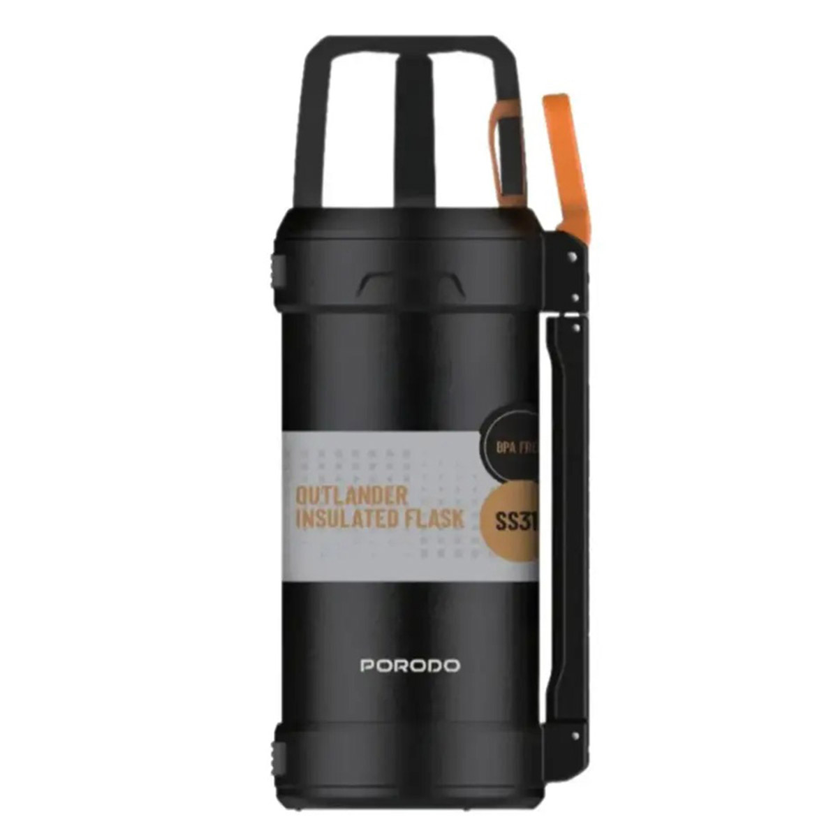 Porodo Insulated Flask Outlander 2L PD-LFST156-BK