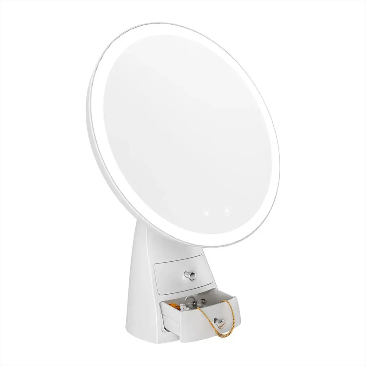 Porodo Vanity Makeup LED Illuminated Mirror 2000mAh PD-LFST160-WHRG