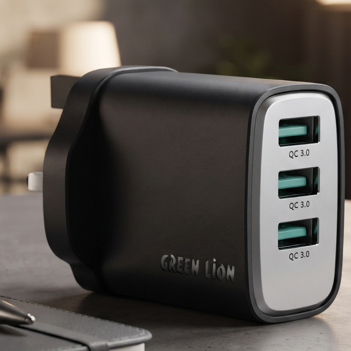 Green Lion 24W Adapter Charger with 3 Ports