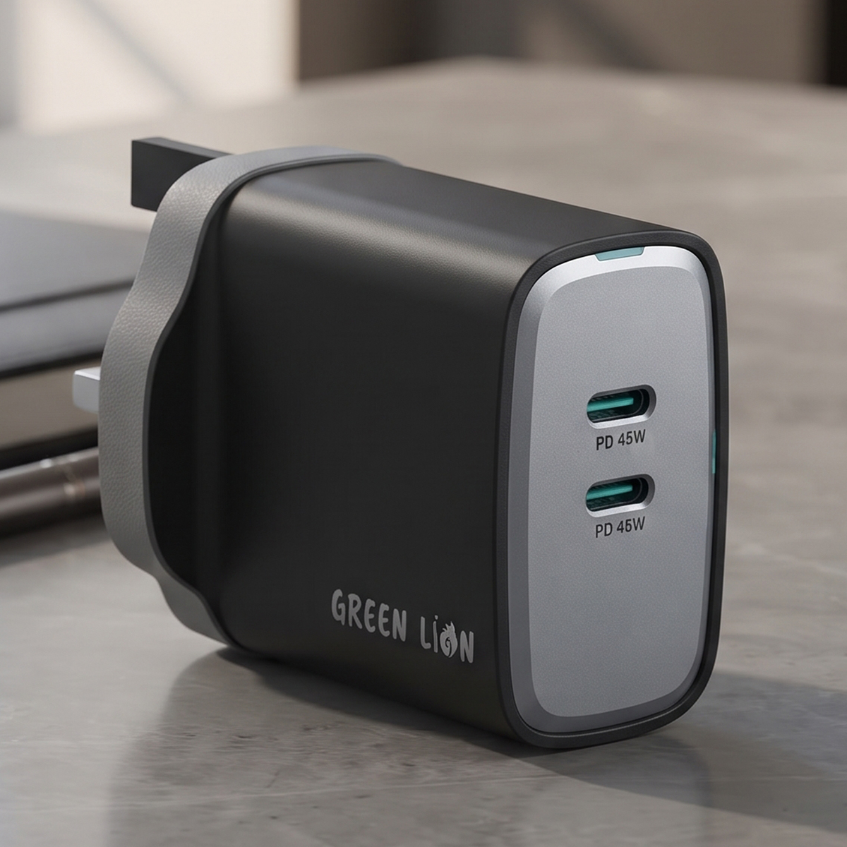 Green Lion 45W Adapter Charger with 2 USB-C Ports