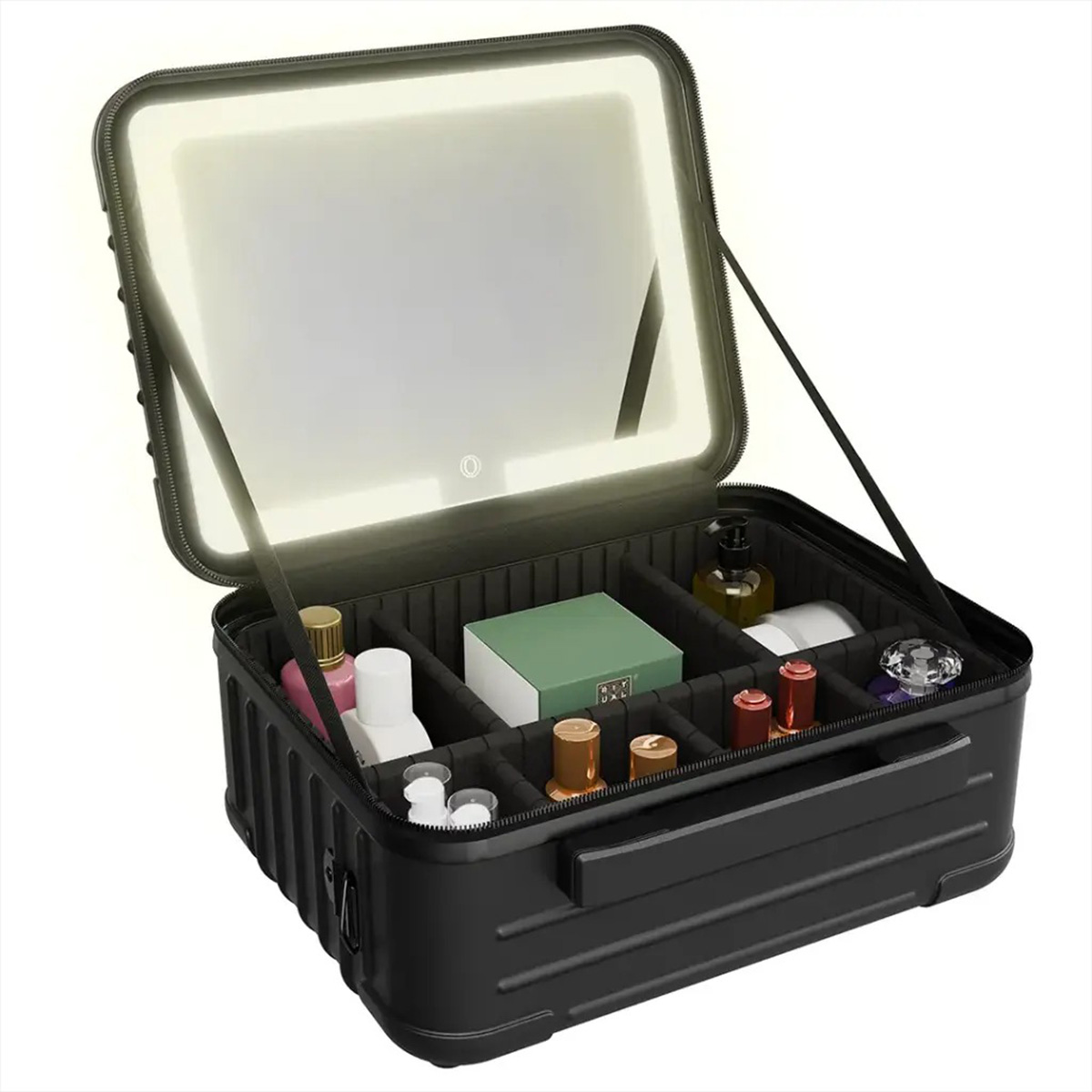 Porodo Travel Makeup Bag With Detachable Led Mirror