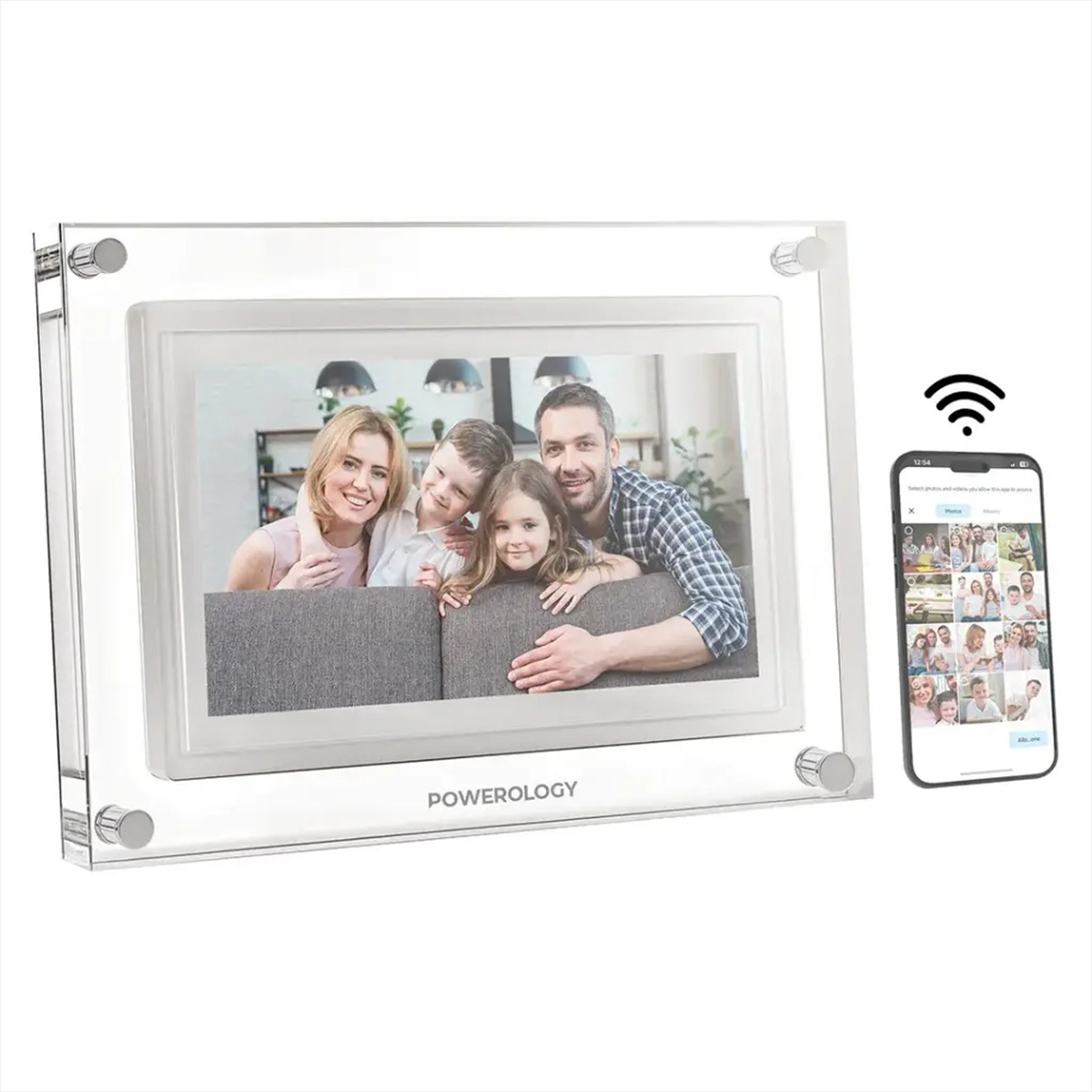 Powerology Digital Photo Display Smart Frame Wifi 10 Inch