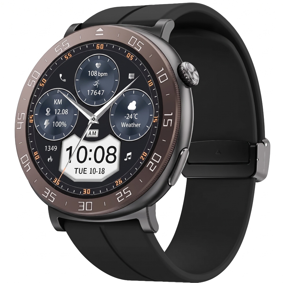 Porodo Salud Smart Watch 1.43 Inch Amoled Display Light Blue