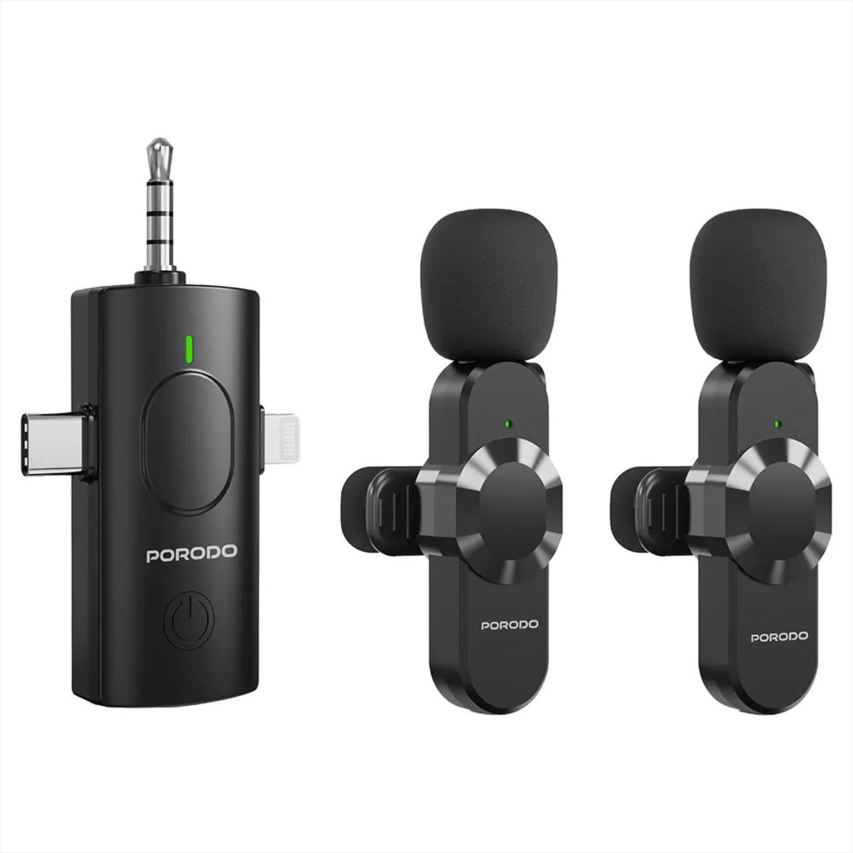 Porodo 3 In 1 Lavalier Microphone