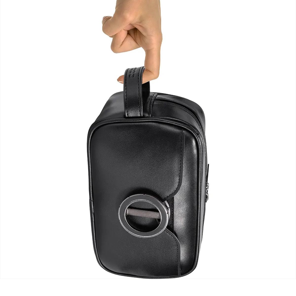 Porodo Lifestyle MagSafe Travel Organizer Pouch with Phone Holder Black