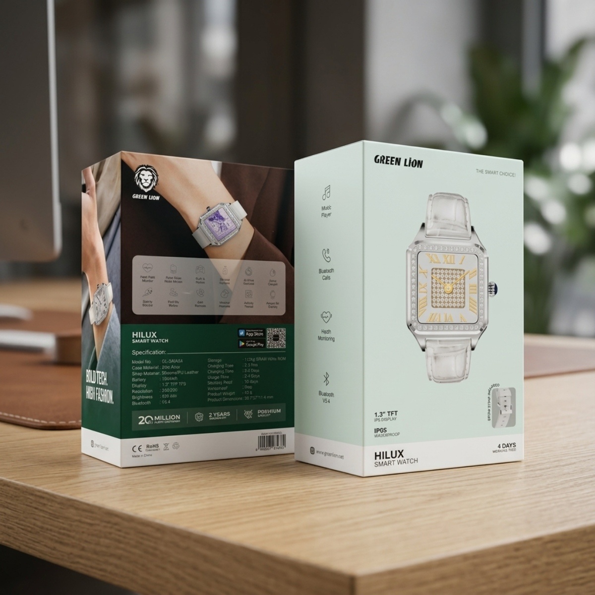 Green Lion Hilux Smart Watch Silver-GNHILUXSWASL