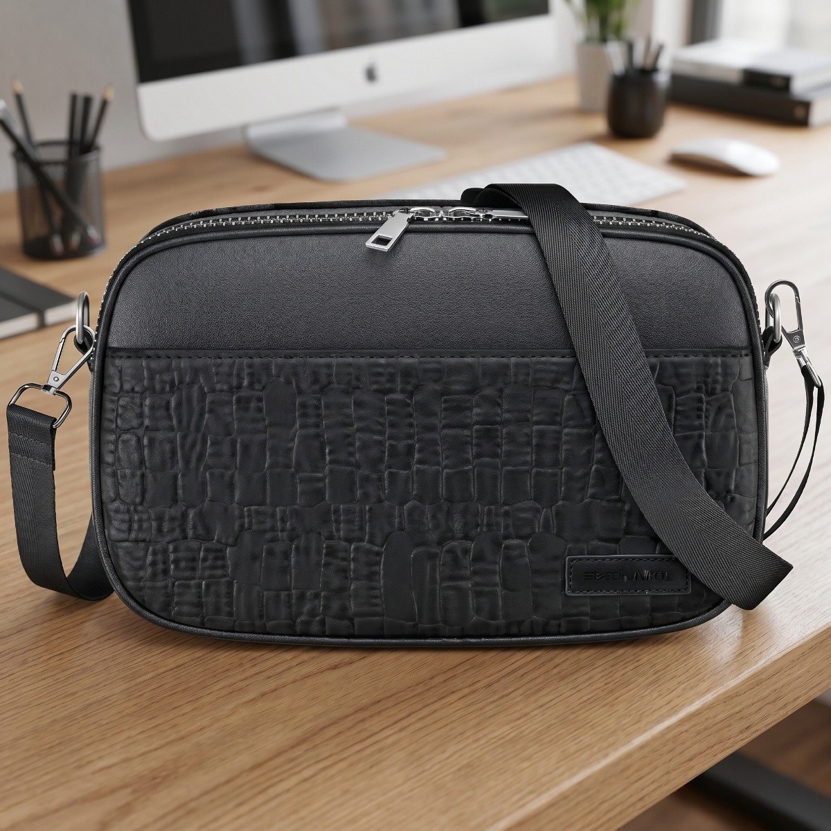 Green Lion Crossbody Bag Blue